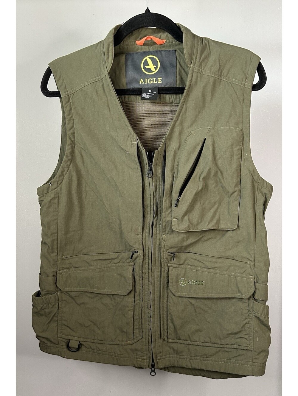 Aigle Full Zip Men’s Utility Vest Size Medium